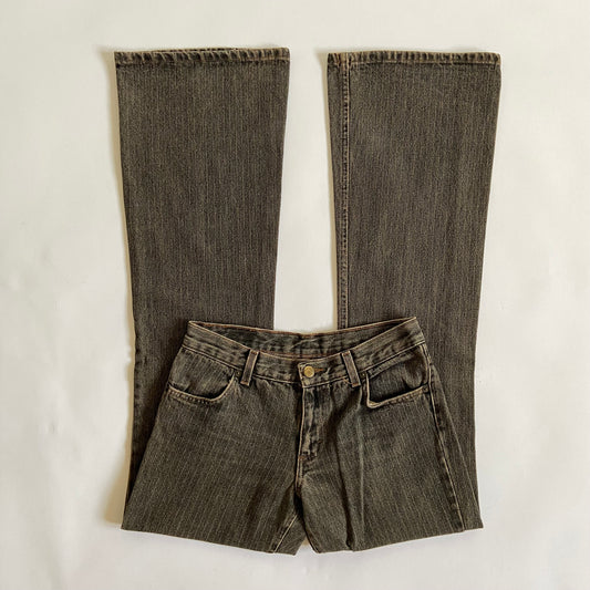 00s Pinstriped Bootcut Jeans - Size 6