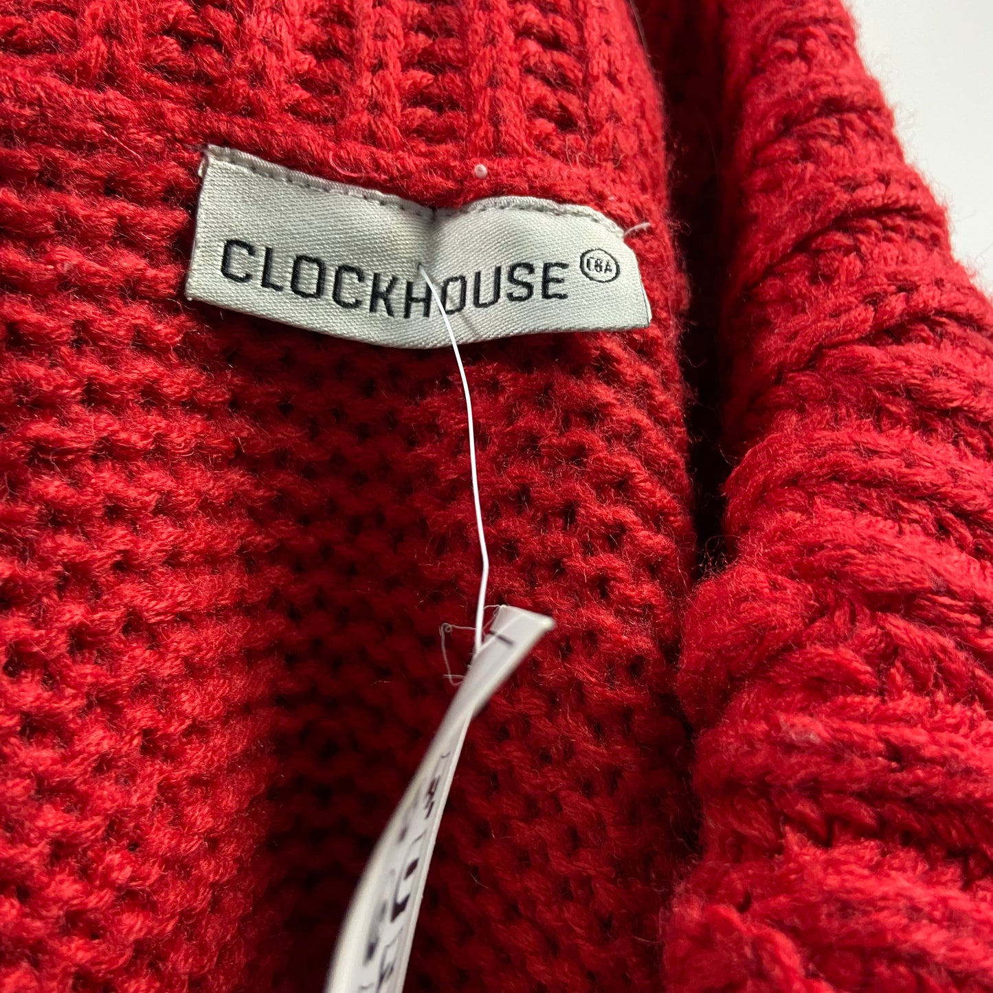 00s Red Off The Shoulder Jumper - Size M