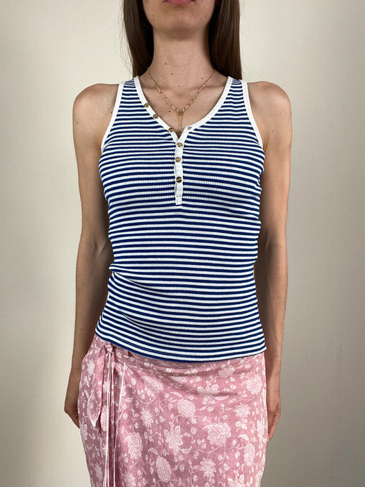 Guess Vintage Striped Tank Top - Size XS