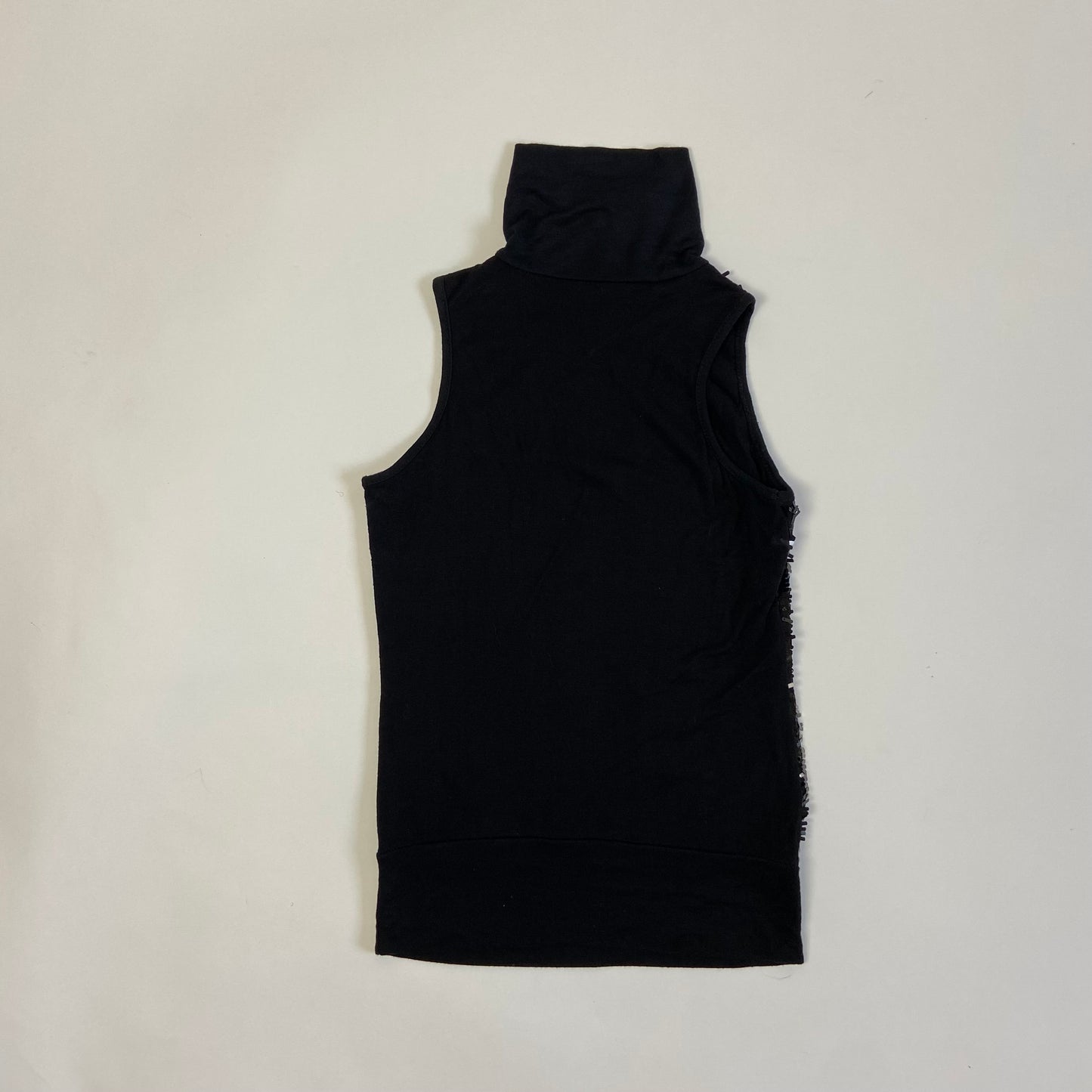 00s Sequin Roll Neck Vest Top - Size S