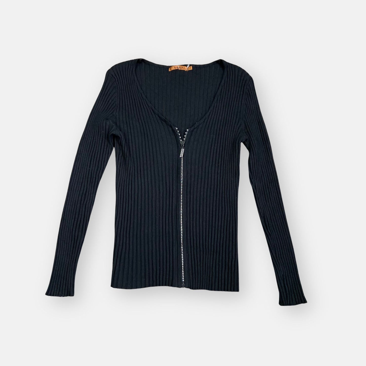00s Diamanté Zip Jumper - Size M/L