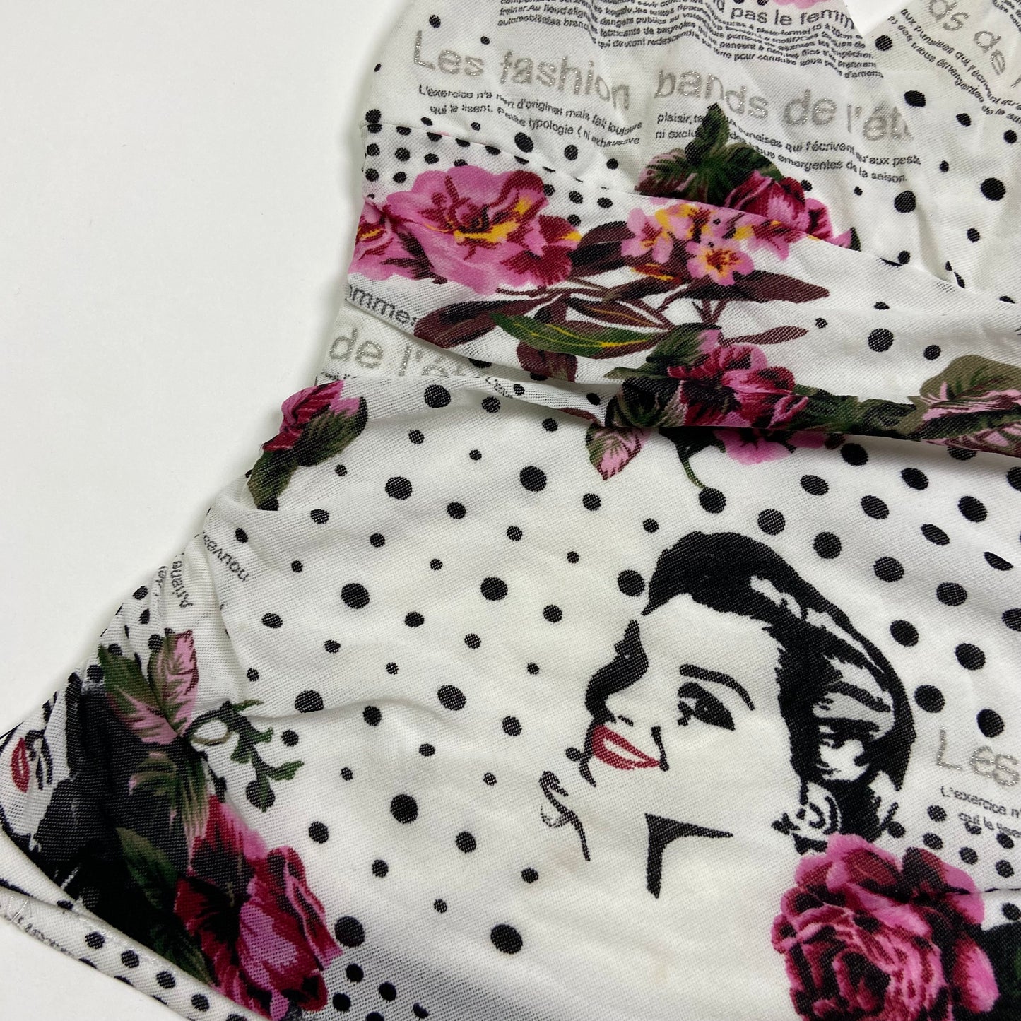 00s Graphic Halter Neck Top - Size XS/S