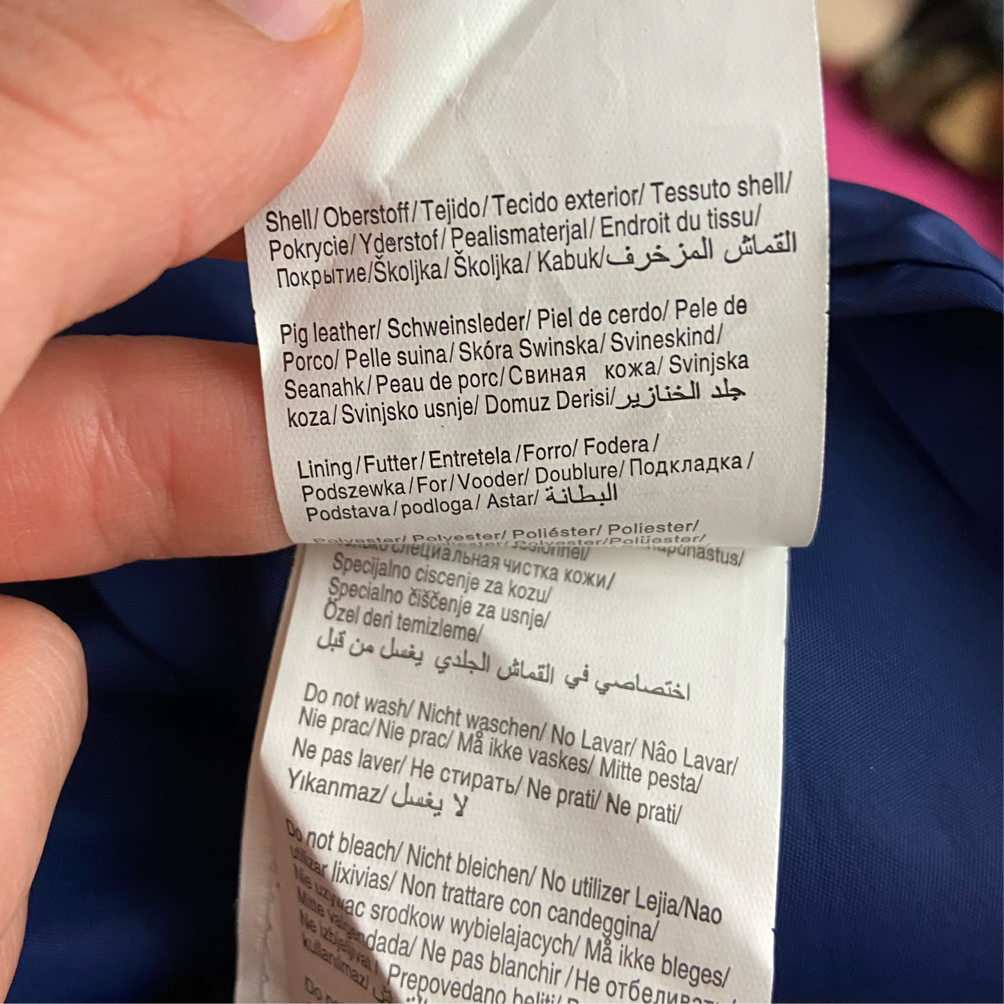 00s Blue Leather Jacket - Size XS