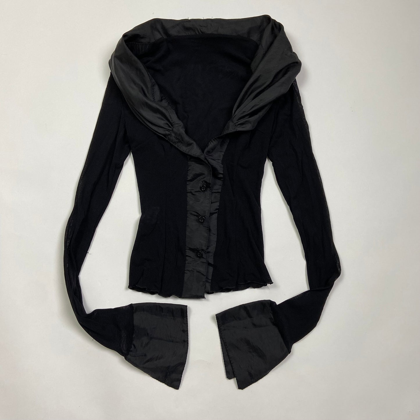 00s Button Up Mesh top - Size XS