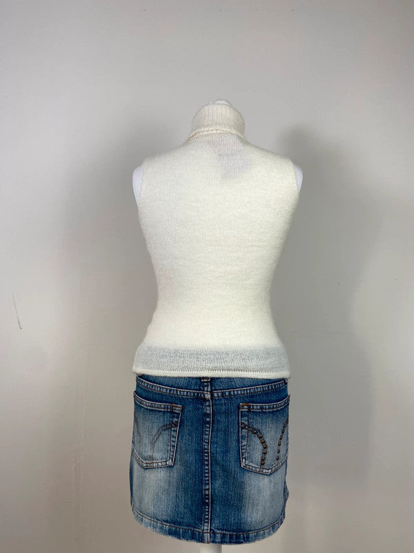 00s Beaded Turtleneck Vest - Size S