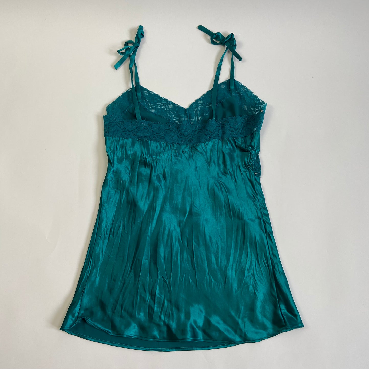 00s Diamanté Lace Trim Cami - Size S