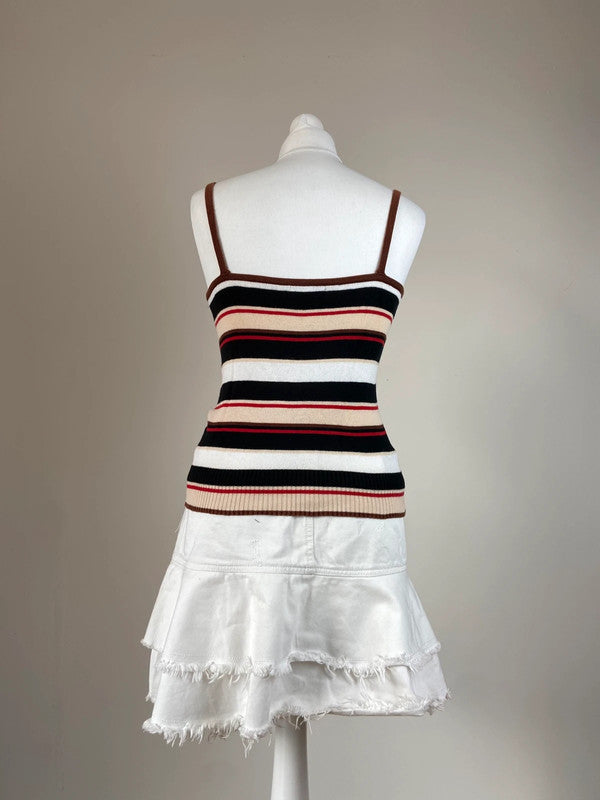 00s Multicoloured Striped Cami - Size S/M
