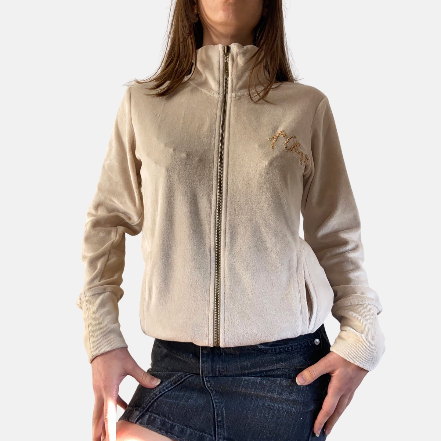 00s Alviero Martini Double Zip Jumper - Size M - Funky Cat