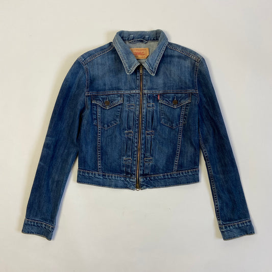 Vintage Levi's Zip Up Denim Jacket - Size L
