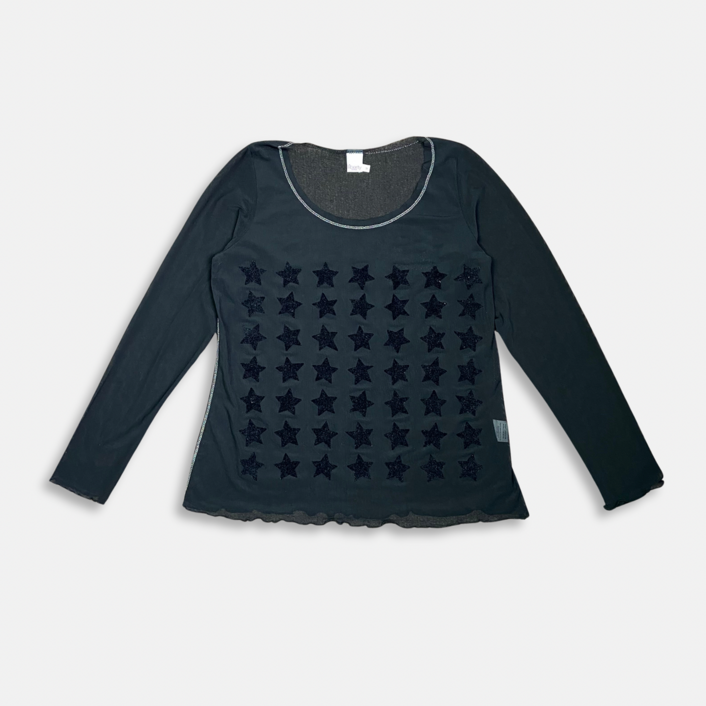 00s Sheer Mesh Top - Size M - Funky Cat
