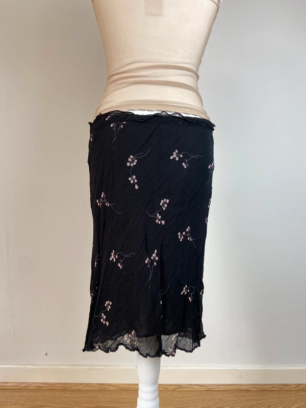 00s Floral Midi Skirt - Size S to L