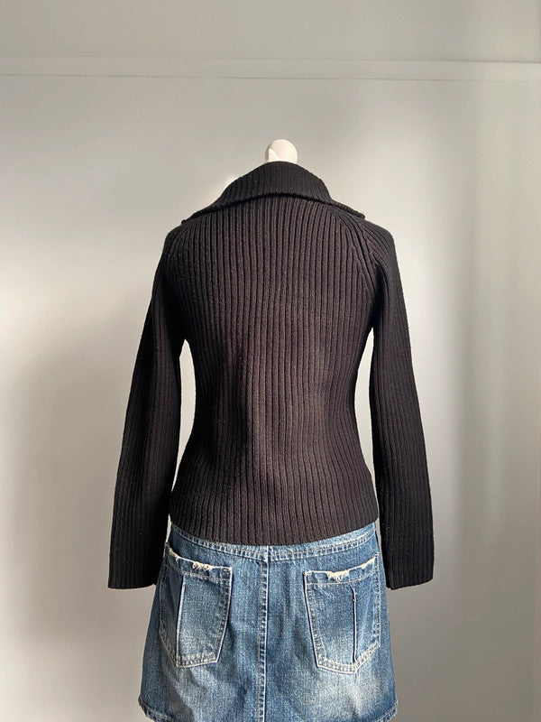 Vintage 00s Zip Up Jacket - Size M - Funky Cat