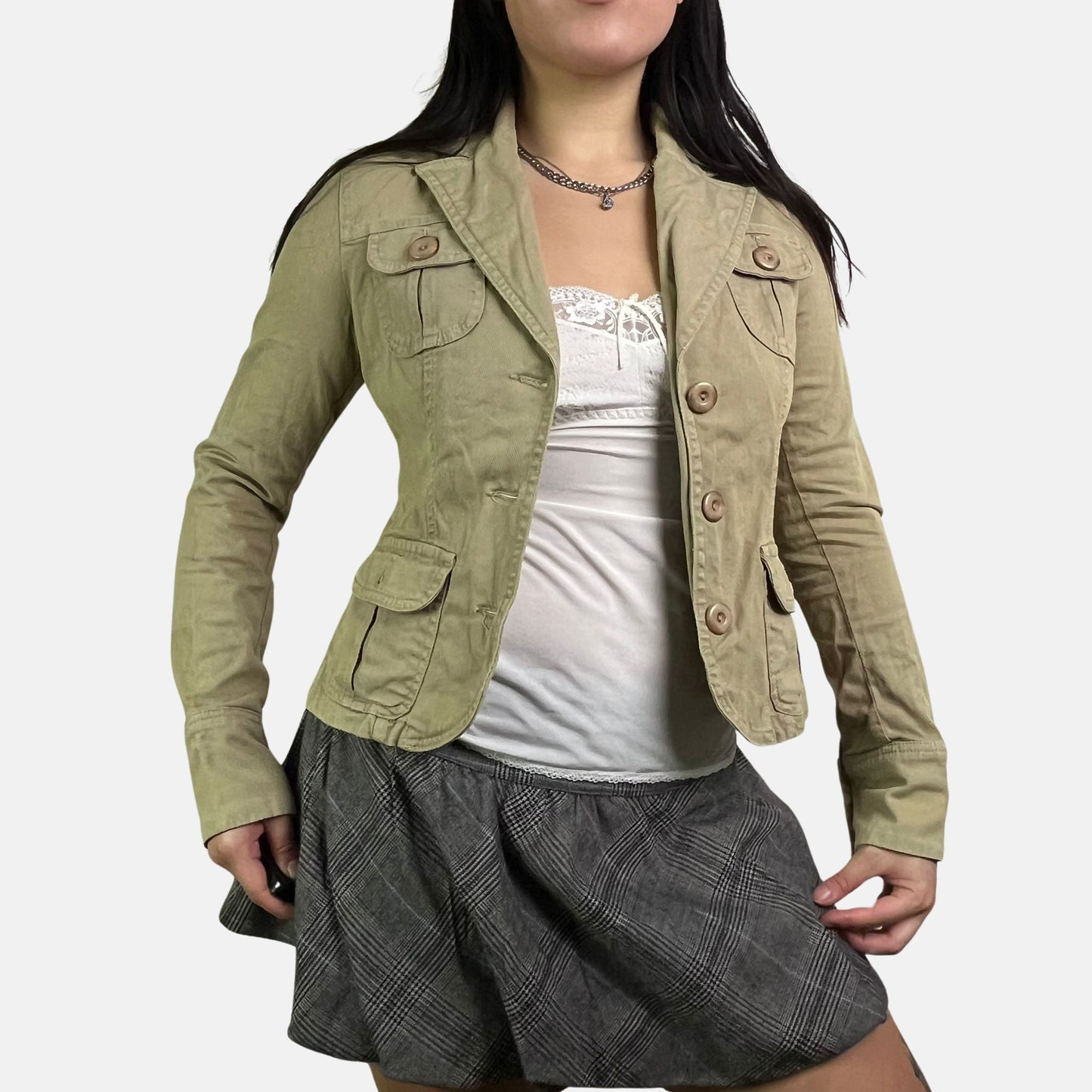 00s Cord Blazer Jacket - Size S - Funky Cat