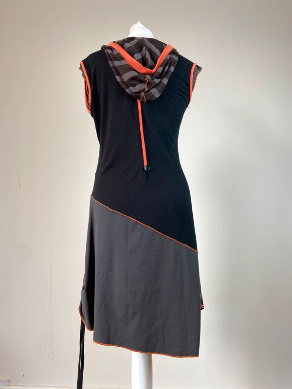 French Archival Striped Hooded Dress - Size L/XL