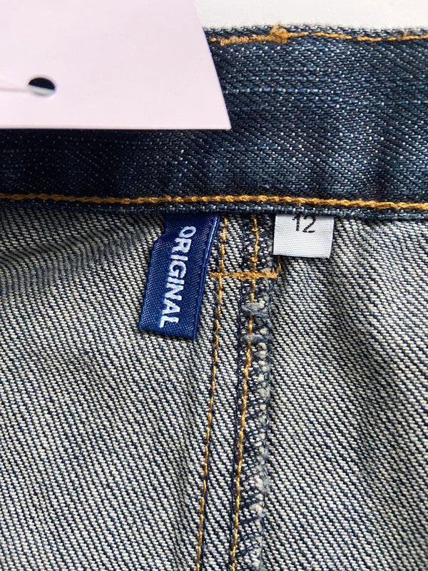 Vintage 00s Ruffled Denim Mini Skirt - Size XS - Funky Cat