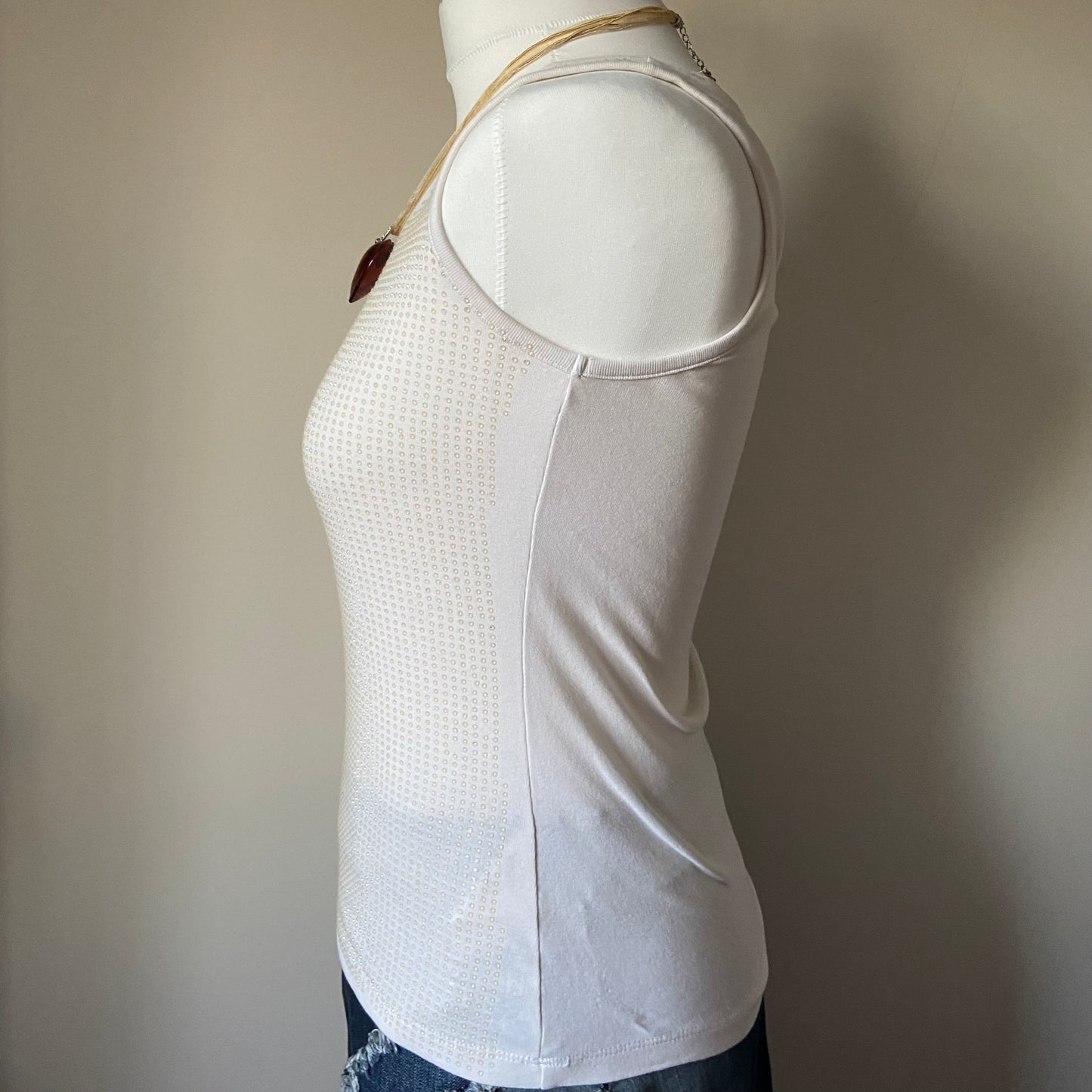 00s Embellished Sparkly Vest Top - Size S