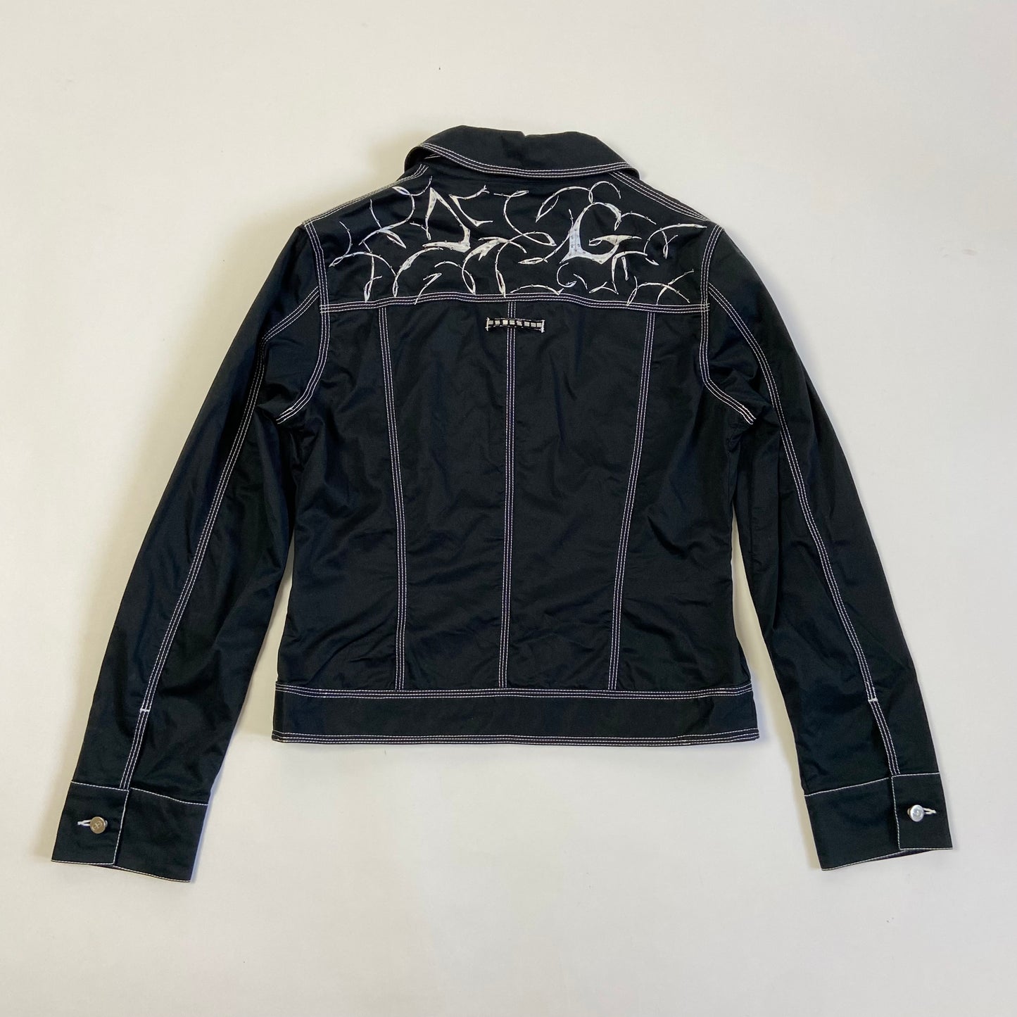 00s Embellished Contrast Stitching Jacket - Size M