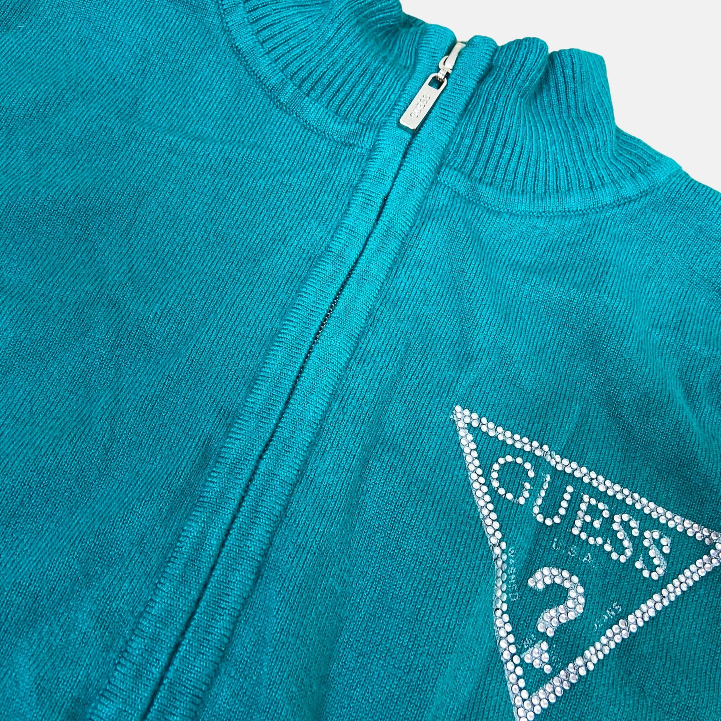 00s Guess Diamanté Jumper - Size XS