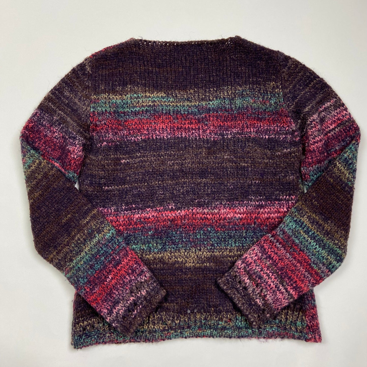 00s Multicoloured Knitted Cardigan - Size M