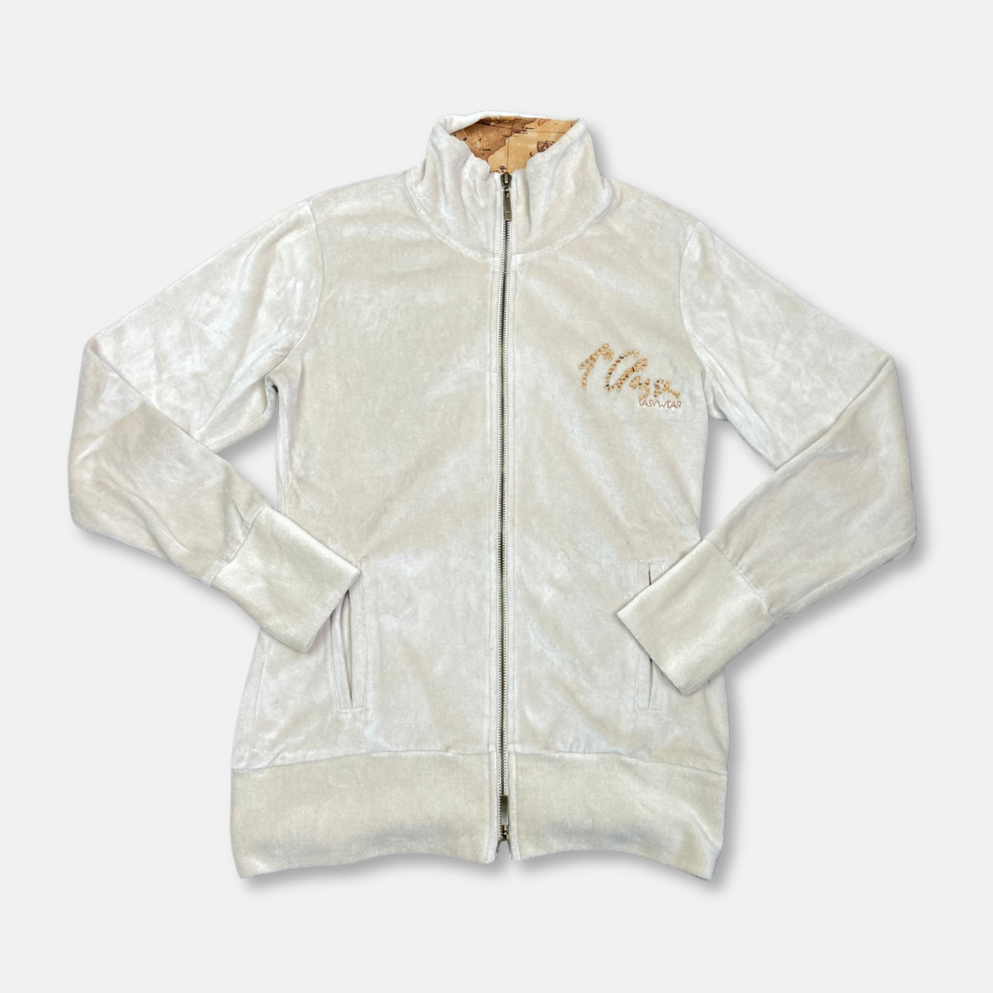 00s Alviero Martini Double Zip Jumper - Size M - Funky Cat