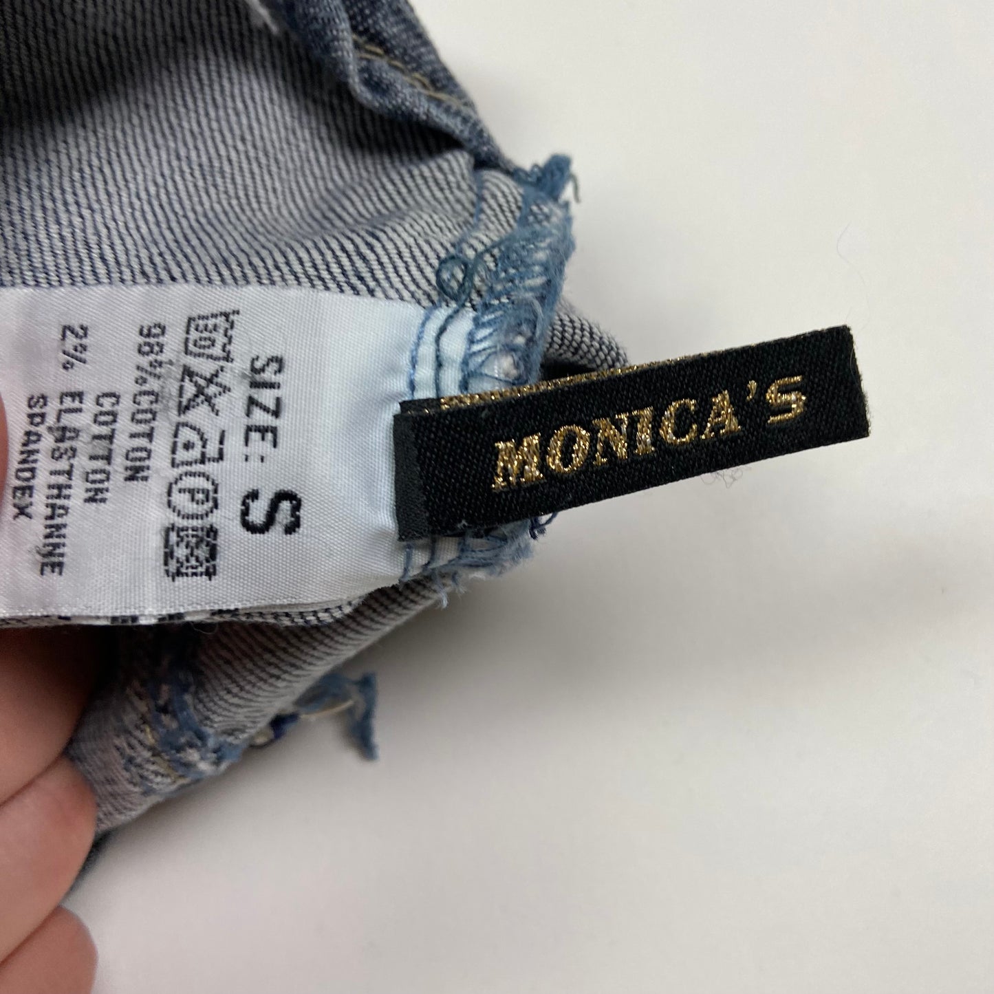 00s Denim Vest With Buckle - Size S