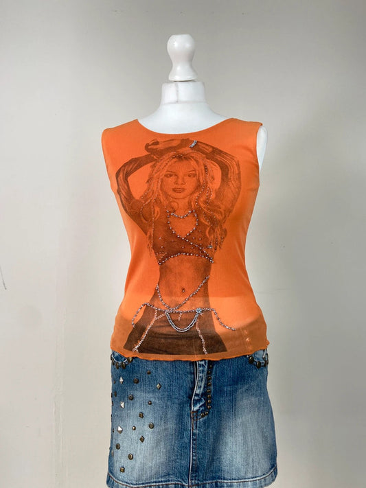 00s Britney Spears Graphic Tank Top - Size S/M