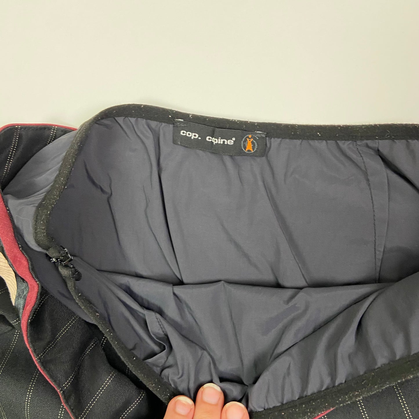 Cop Copine Asymmetric Pinstripe Skirt - Size S