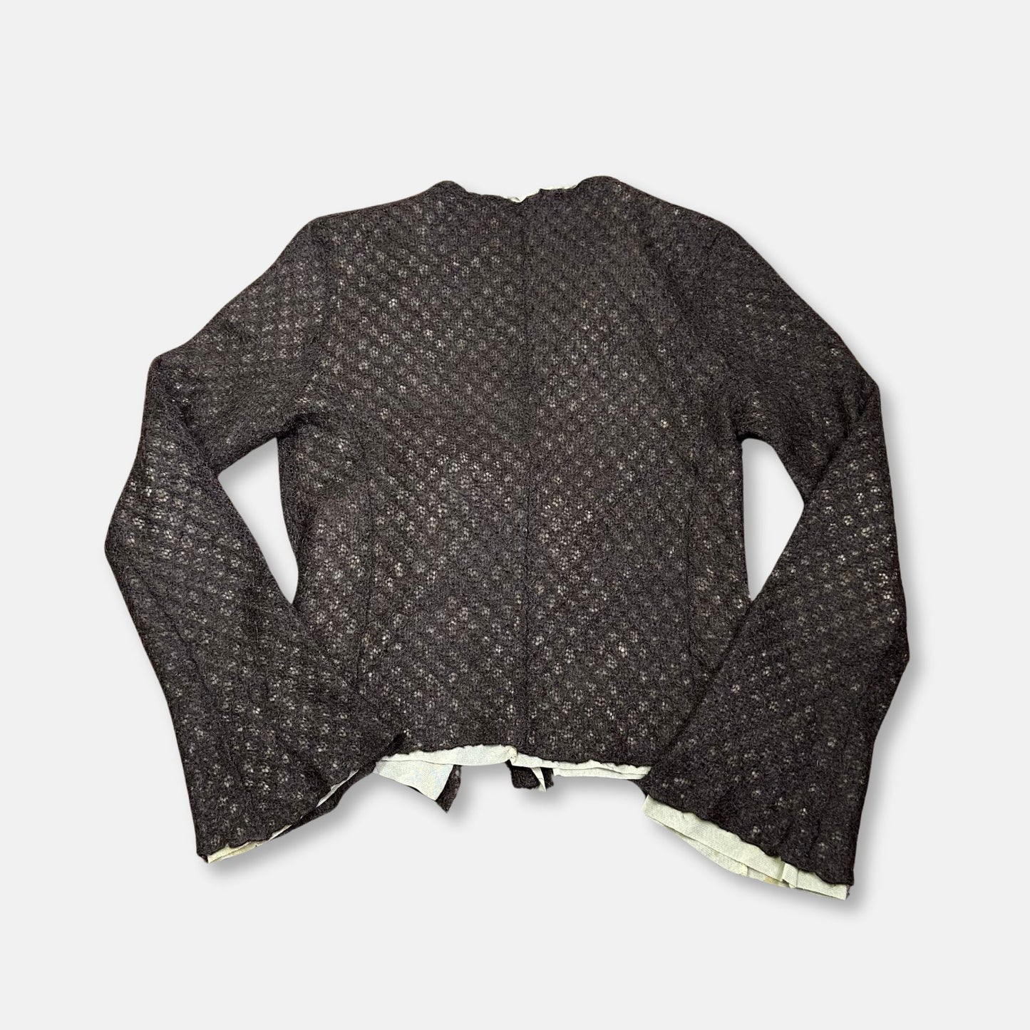 00s Brown Tie Front Cardigan - Size S