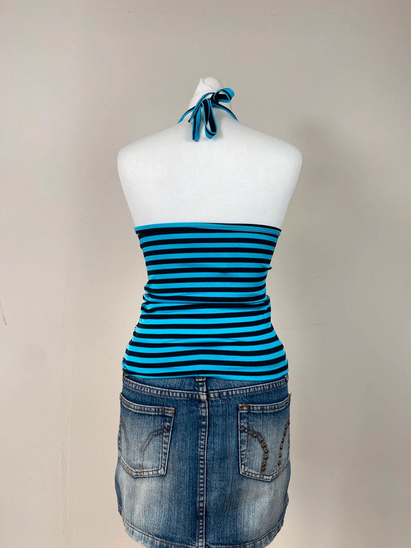 00s Comics Graphic Print Halter Top - Size S