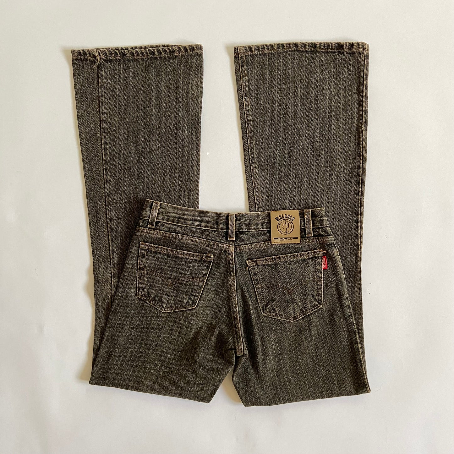 00s Pinstriped Bootcut Jeans - Size 6