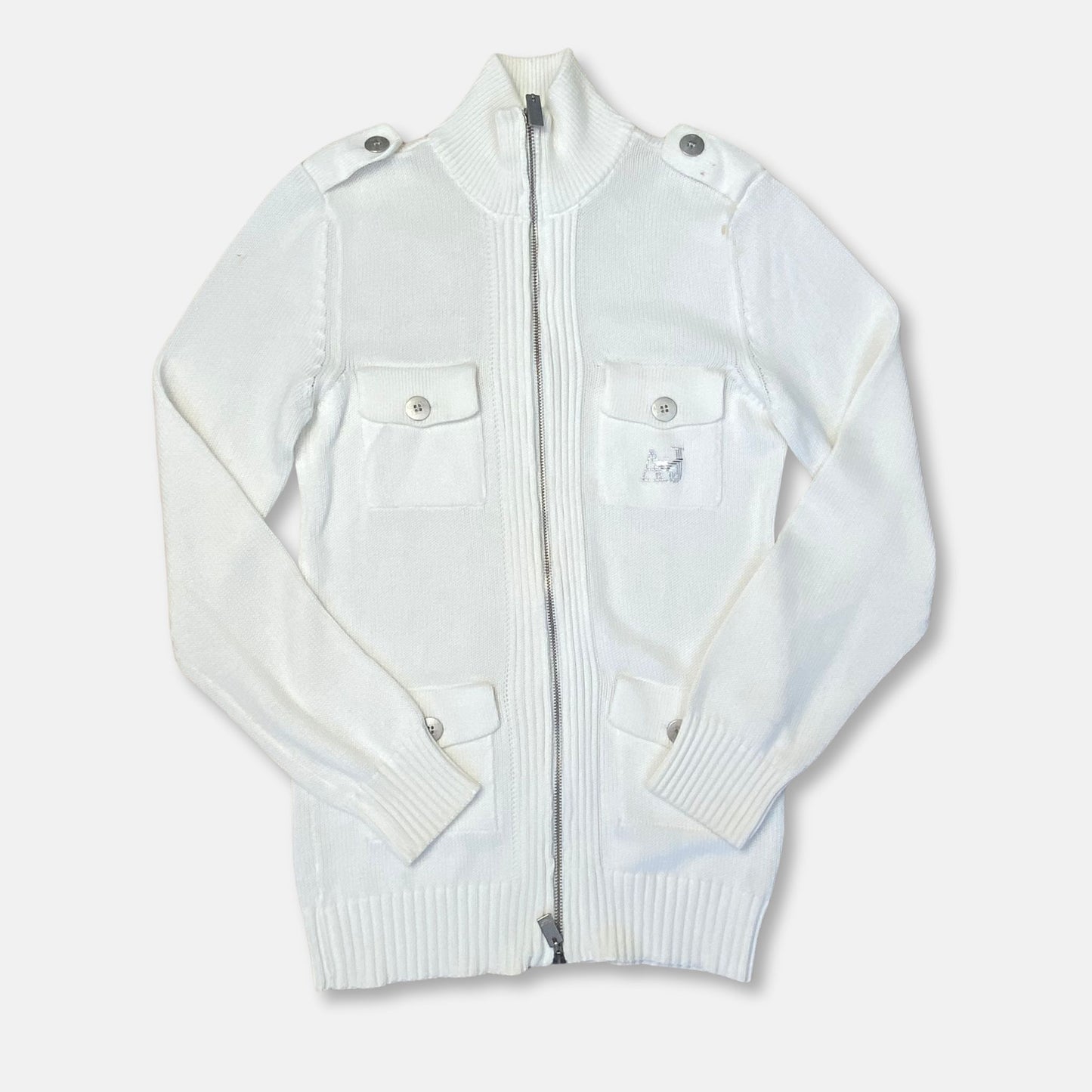 Armani Jeans Zip Up Jumper - Size S/M - Funky Cat