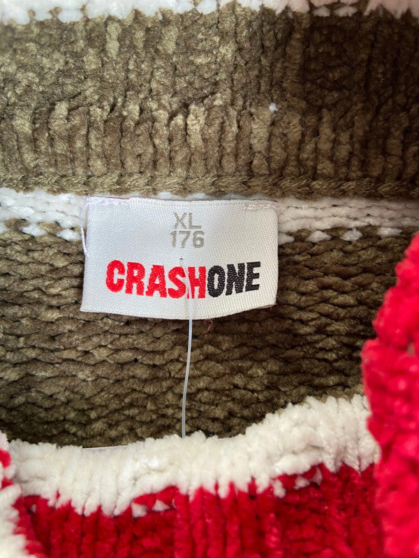 Vintage 00s Striped Jumper - Size L - Funky Cat