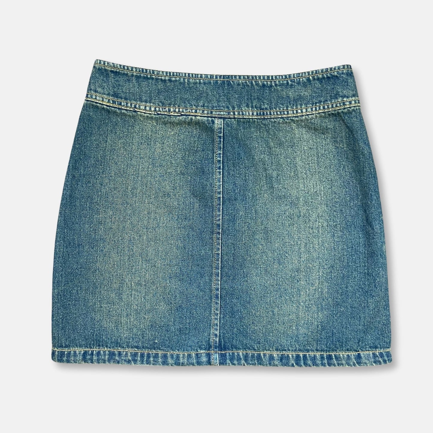 00s Tie Detail Denim Mini Skirt - Size XS - Funky Cat