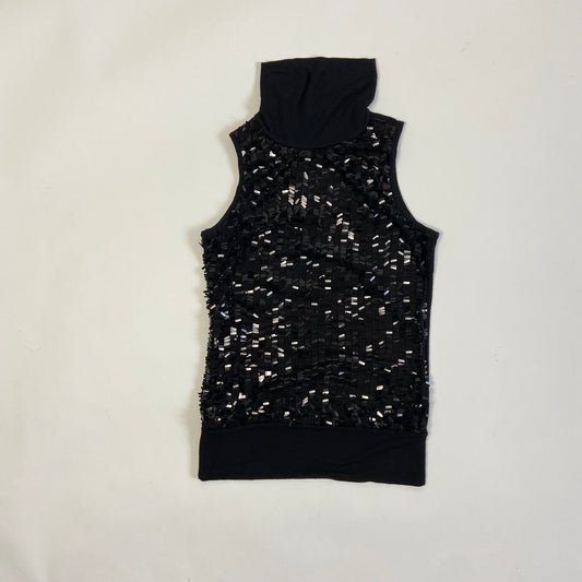 00s Sequin Roll Neck Vest Top - Size S