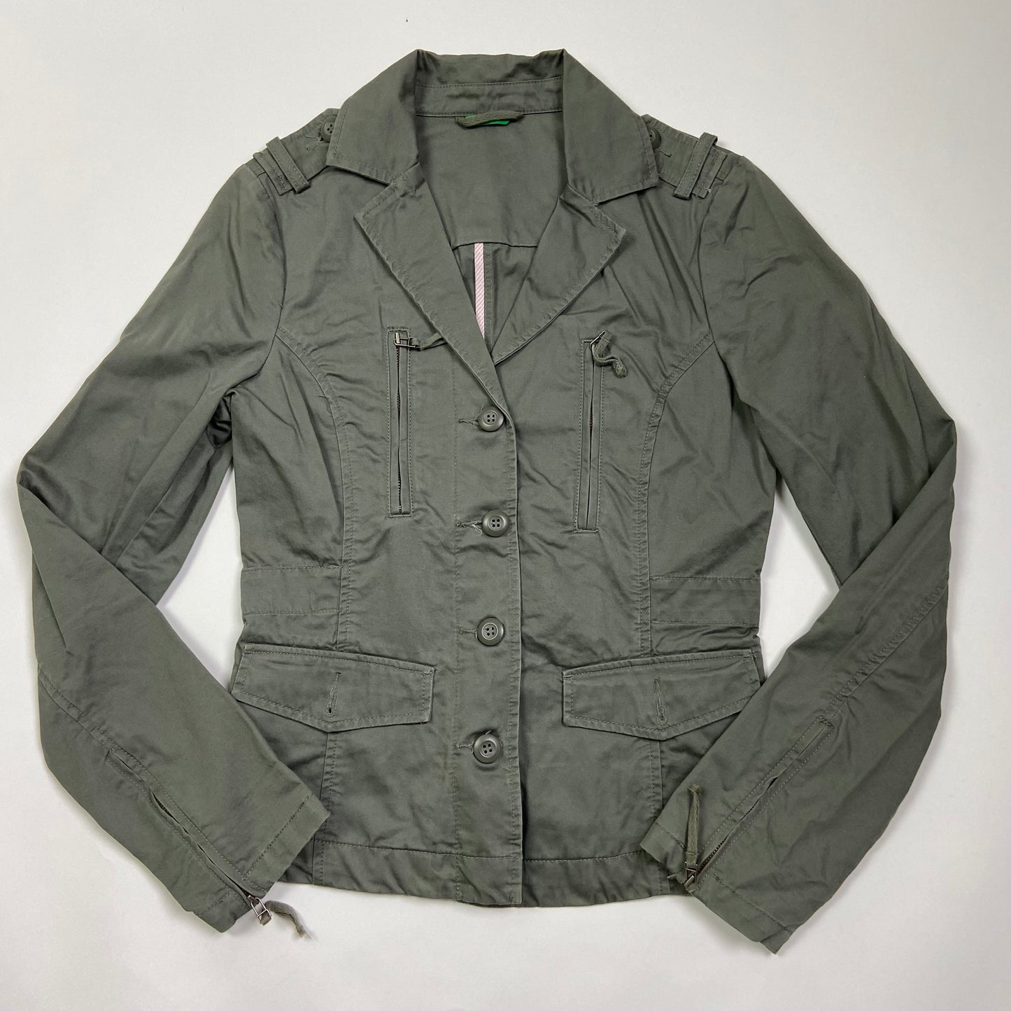 00s Khaki Military Jacket - Size M
