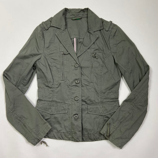 00s Khaki Military Jacket - Size M