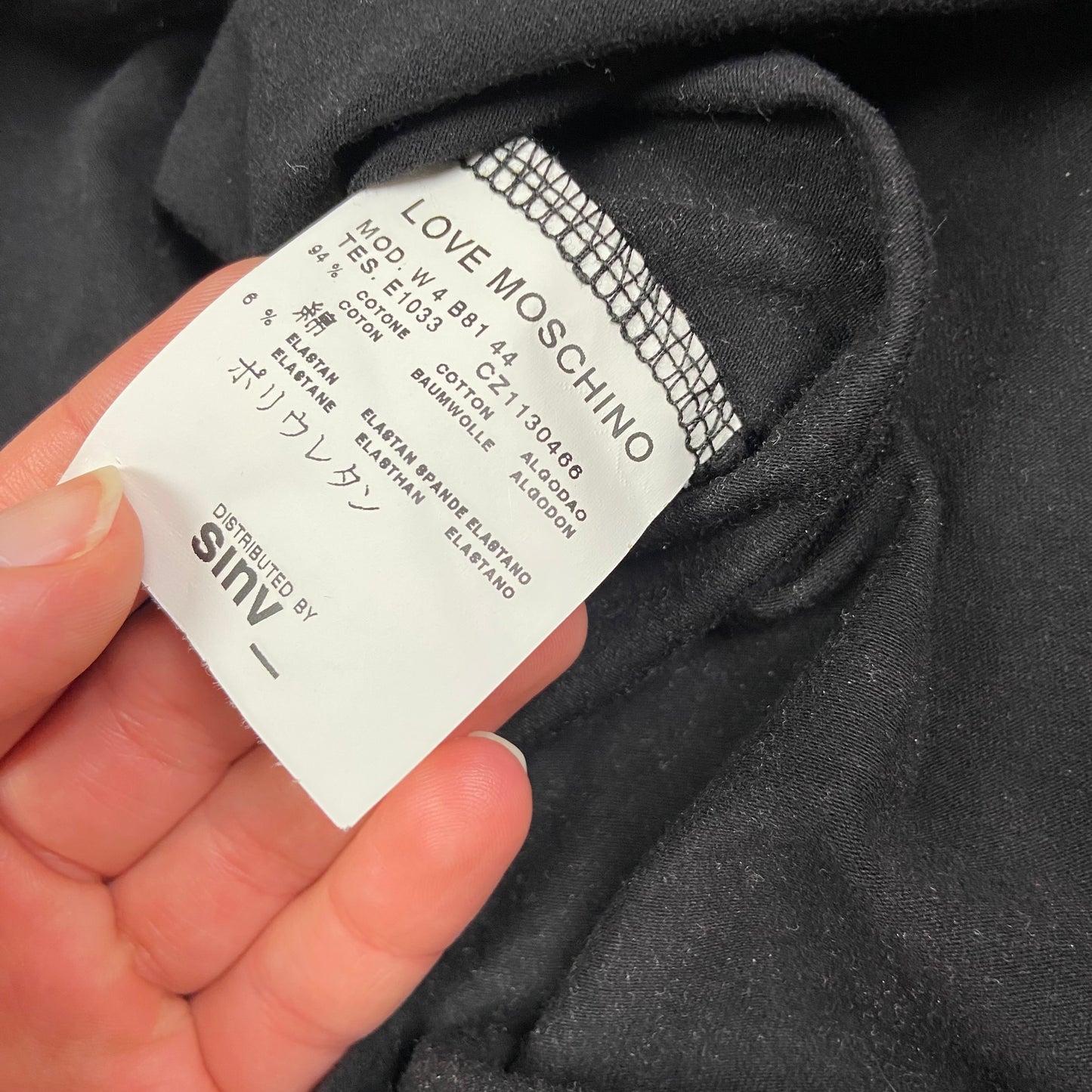 Love Moschino Graphic Long Sleeve Top - Size S/M