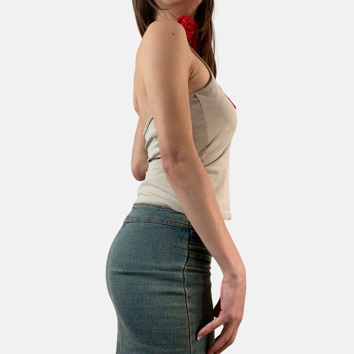 00s Halter Neck Top - Size XS - Funky Cat