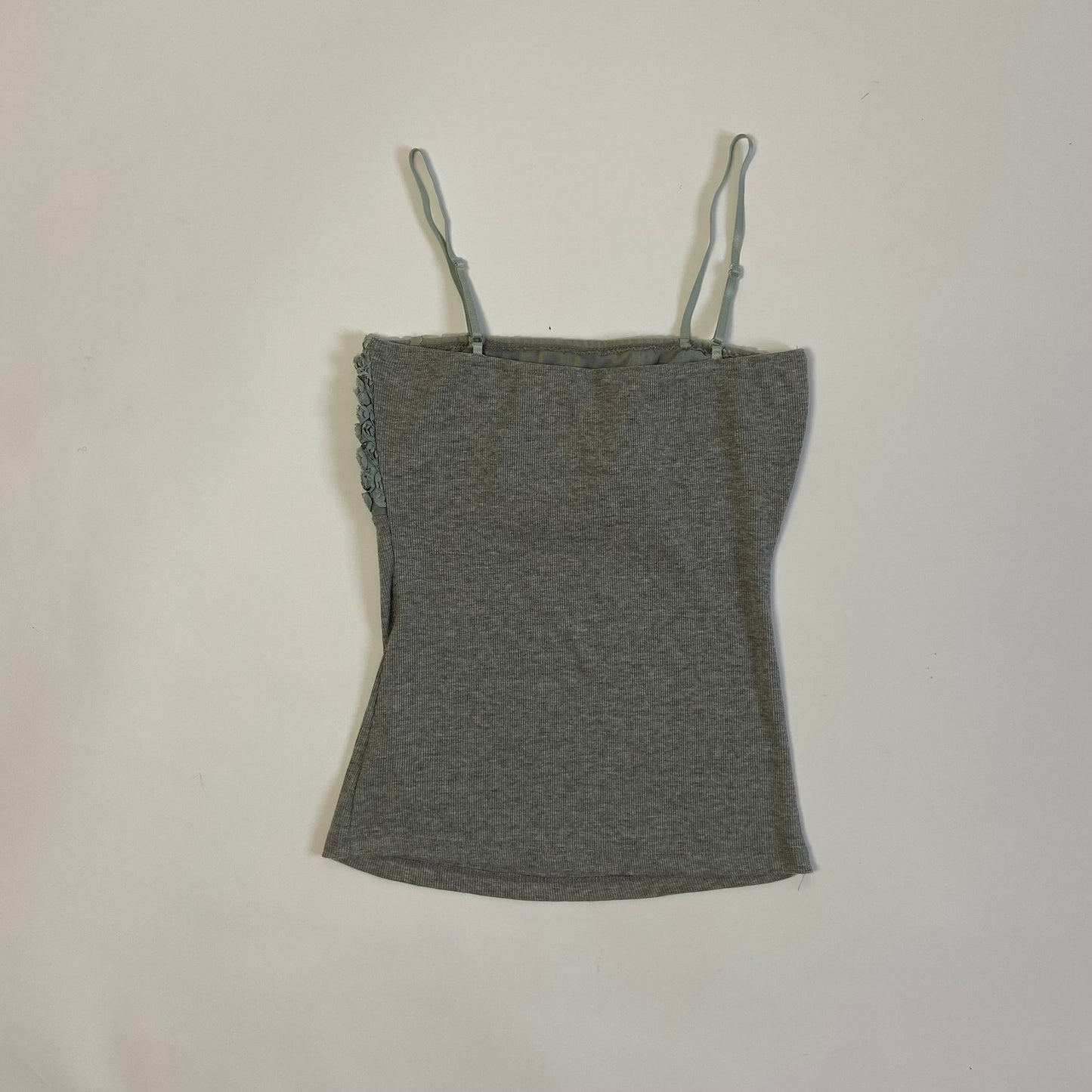 00s Embellished Floral Ribbed Cami - Size M