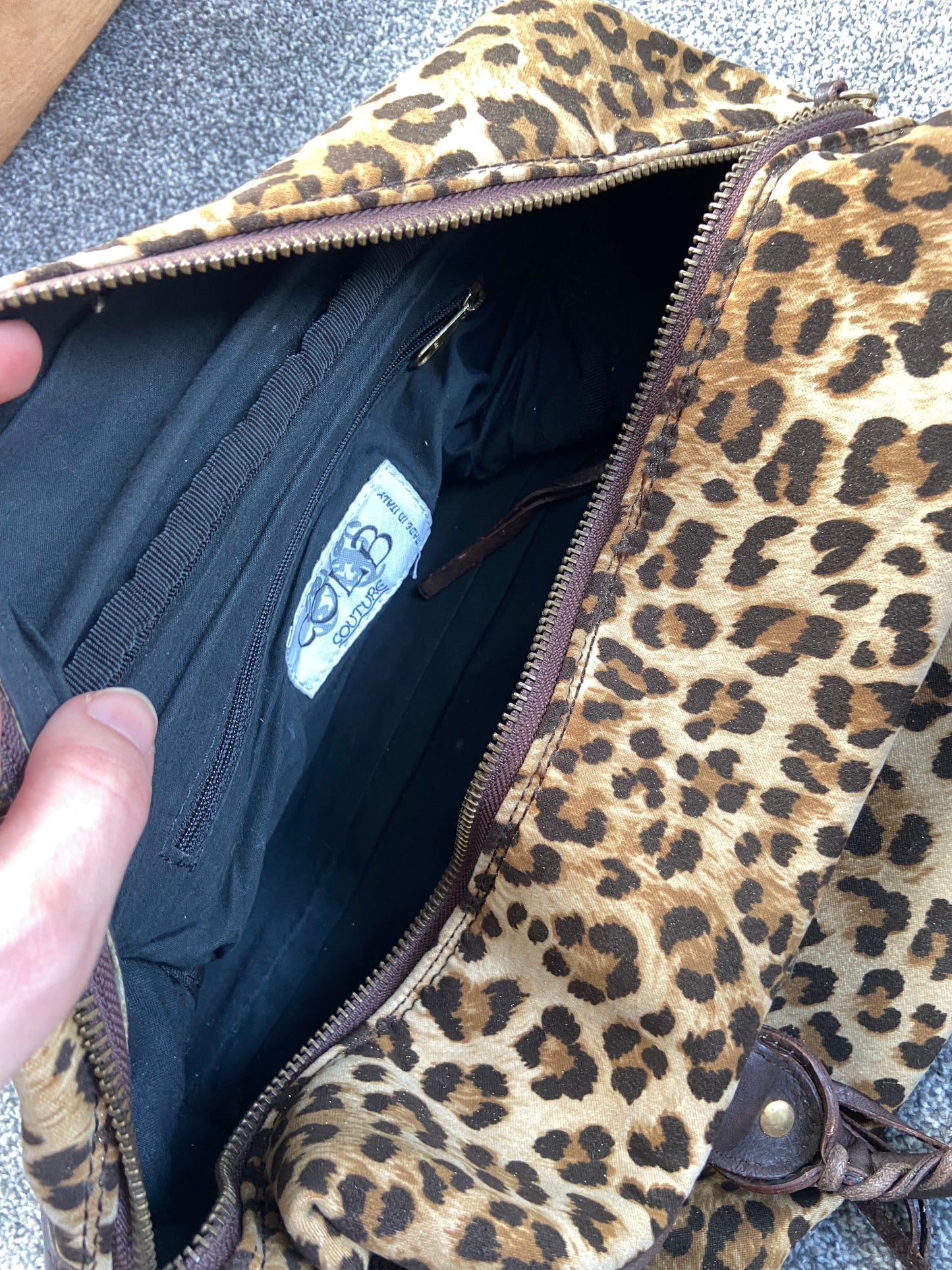 Vintage 00s Leopard Print Handbag - Funky Cat