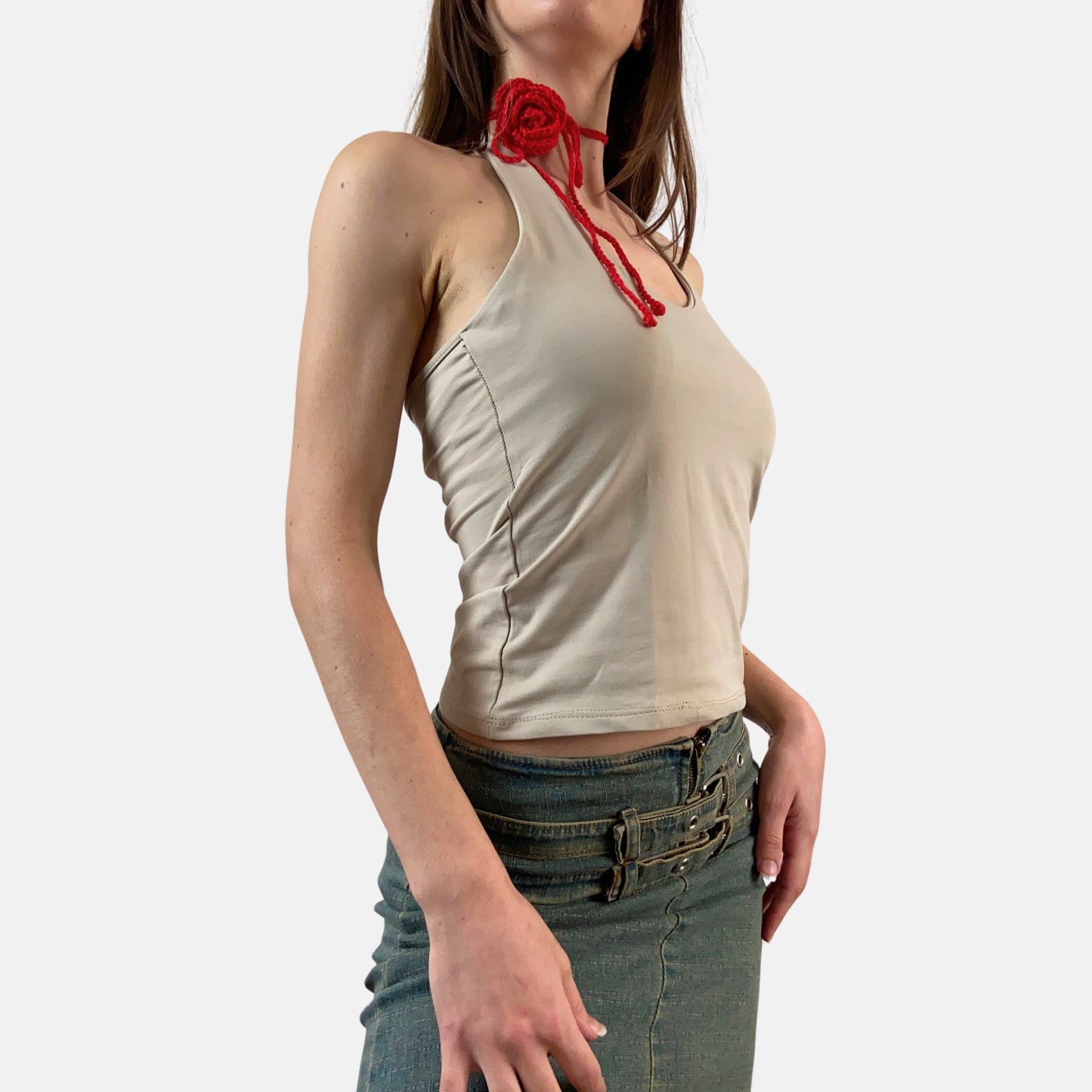 00s Halter Neck Top - Size XS - Funky Cat