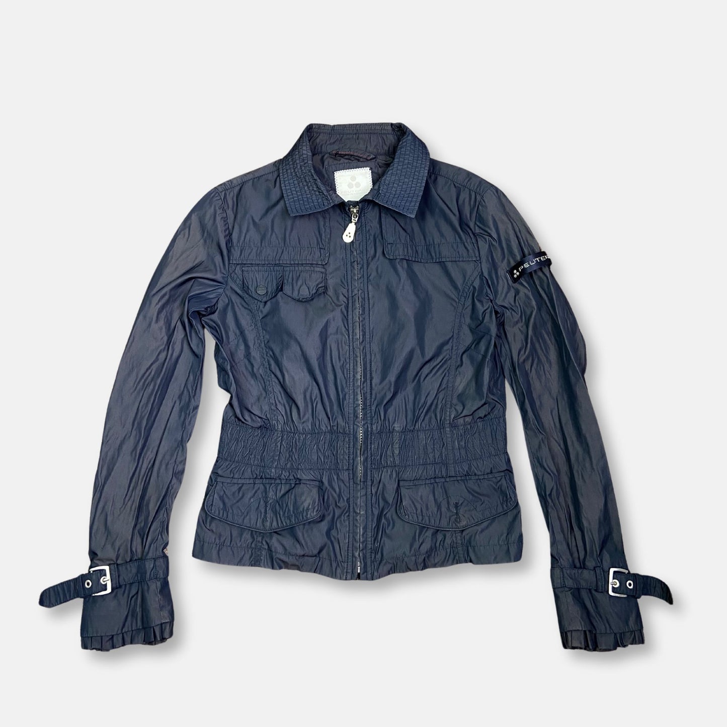 Rouched zip up jacket - size S/M - Funky Cat