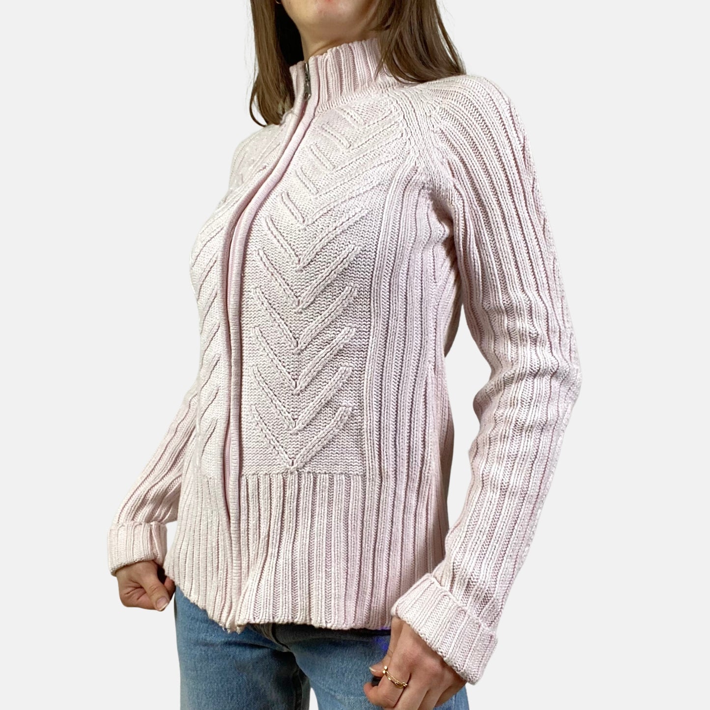 00s Chunky Zip Jumper - Size S