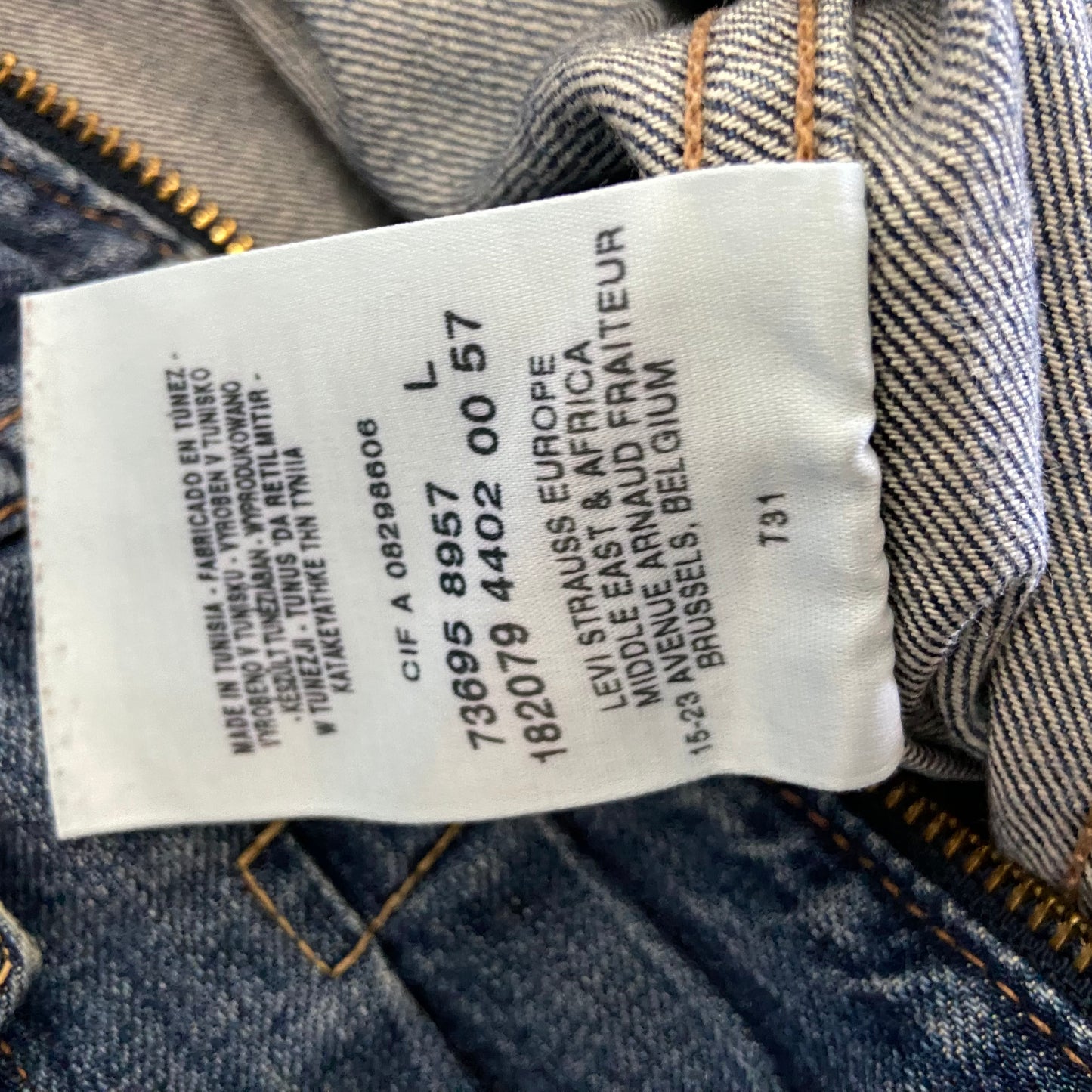 Vintage Levi's Zip Up Denim Jacket - Size L