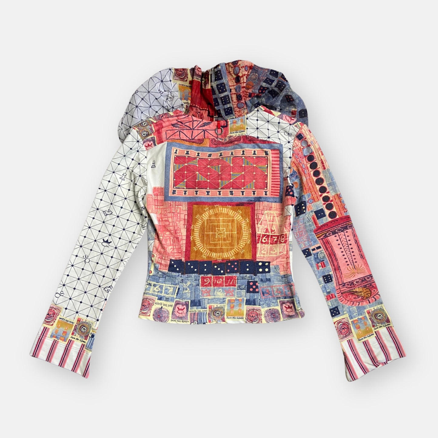 Save The Queen Zip Up Shirt - Size M