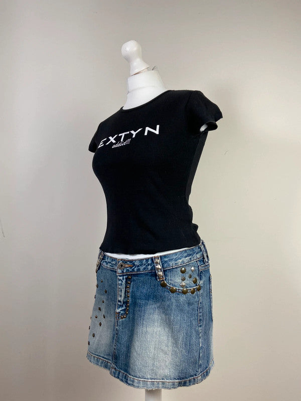 90s Spellout Baby Tee - Size S