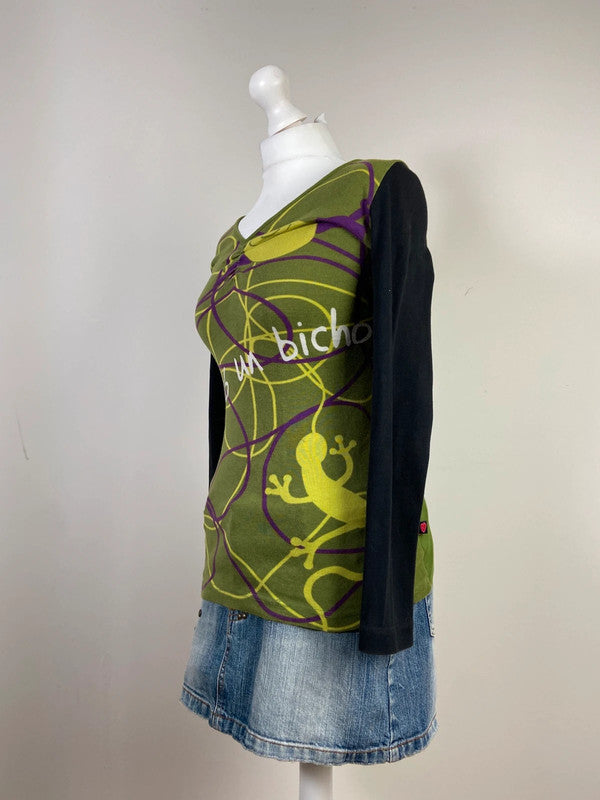 00s Graphic Printed Top - Size S/M