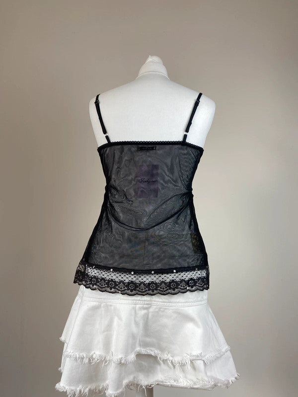 00s Lace Embellished Cami - Size M