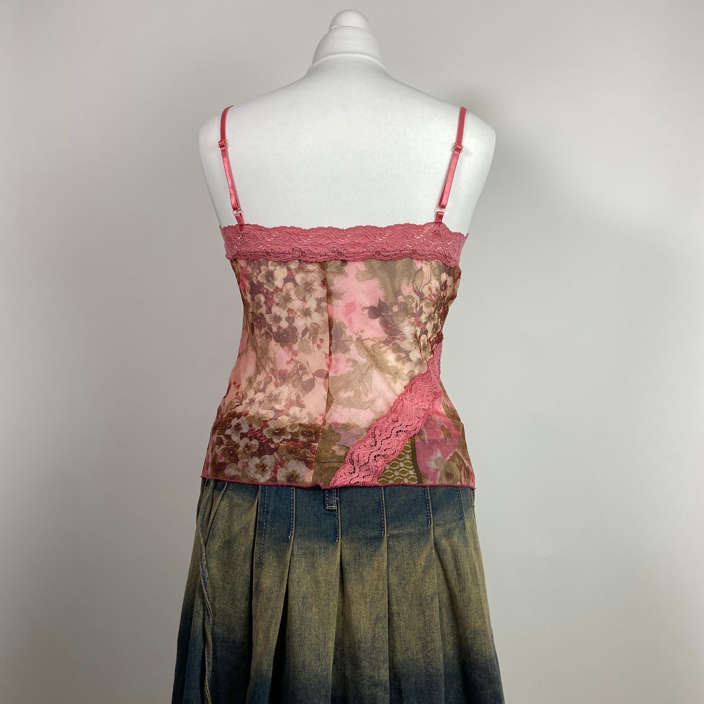 90s Morgan De Toi Lace Mesh Cami - Size S
