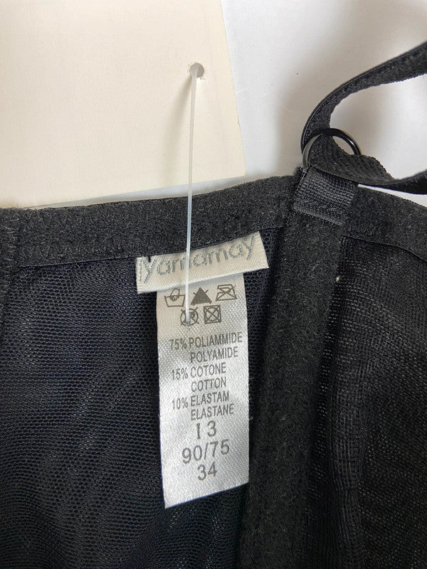 90s Black Corset Style Top - Size XS